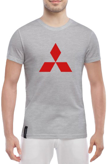 

Футболка мужская Globuspioner классическая Mitsubishi Big Logo Sign серый спереди 6671617281