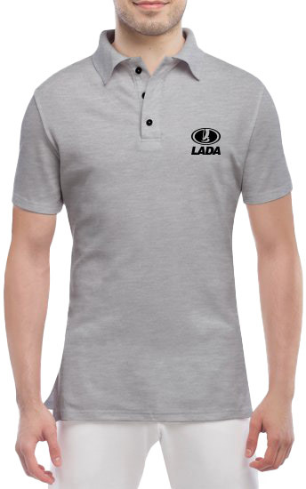 

Футболка мужская Globuspioner поло Lada Logo серый спереди 1483853285