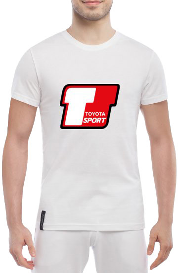 

Футболка мужская Globuspioner классическая Toyota T Sport White белый спереди 143221717
