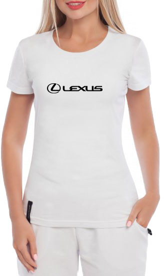 

Футболка женская Globuspioner классическая Lexus Logo v2 белая принт спереди 141642715