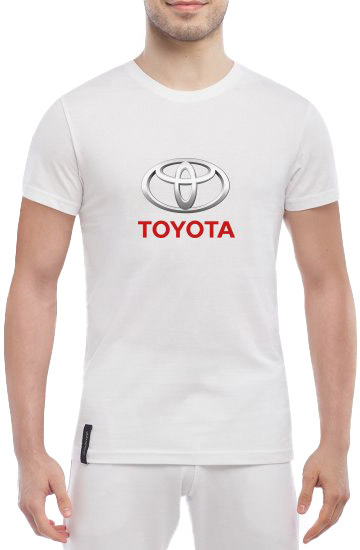 

Футболка мужская Globuspioner классическая Toyota Big Logo v2 белый спереди 228811716