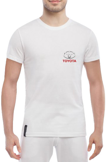 

Футболка мужская Globuspioner классическая Toyota Mini Logo белый спереди 667561714