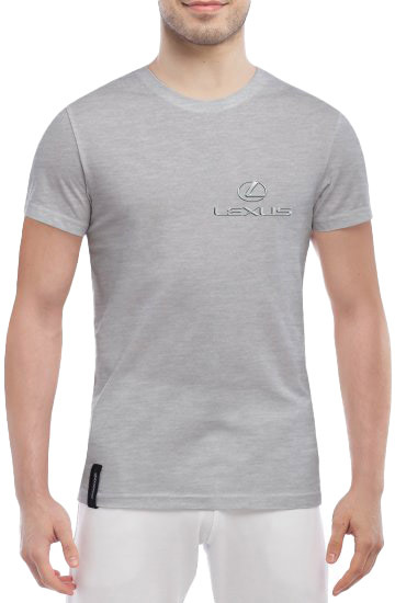 

Футболка мужская Globuspioner классическая Lexus Mini Logo серый спереди 6655117287