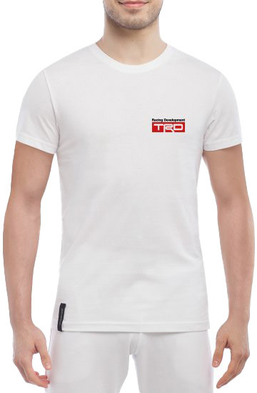 

Футболка мужская Globuspioner классическая Toyota TRD Mini Logo белый спереди 6676217157