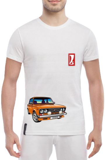 

Футболка мужская Globuspioner классическая VAZ 2106 Orange белый спереди 688221716