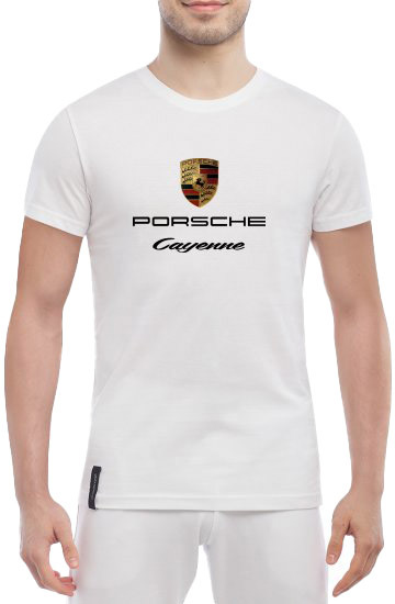 

Футболка мужская Globuspioner классическая Porsche Cayenne белый спереди 666211717