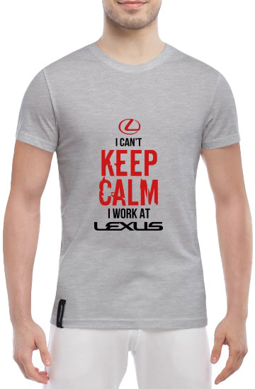 

Футболка мужская Globuspioner классическая Keep Calm Lexus серый спереди 5051417287