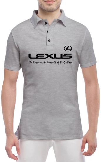 

Футболка мужская Globuspioner поло Lexus Slogans серый спереди 7222153287