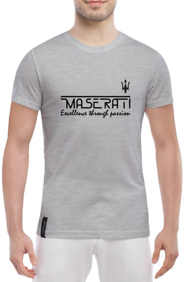 

Футболка мужская Globuspioner классическая Maserati Slogan серый спереди 7312317286