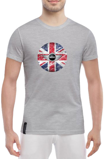 

Футболка мужская Globuspioner классическая Mini Cooper Flag серый спереди 6688117286