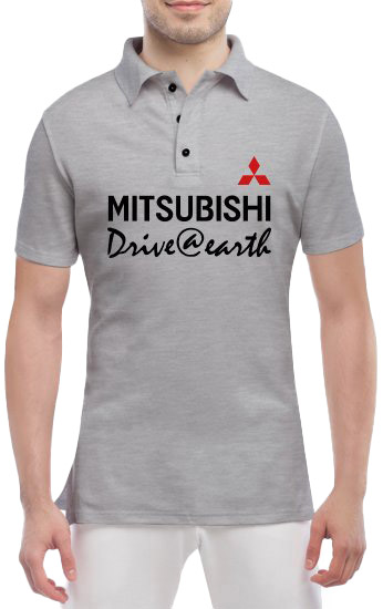 

Футболка мужская Globuspioner поло Mitsubishi Slogans серый спереди 7221753285