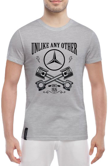 

Футболка мужская Globuspioner классическая Mercedes Retro серый спереди 74766172857