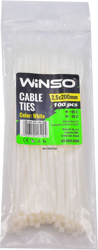 

Стяжка Winso 125200 0,2 м 2,5 мм 100 шт