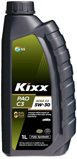 

Моторное масло Kixx PAO C3 5W-30 синтетическое GS111097