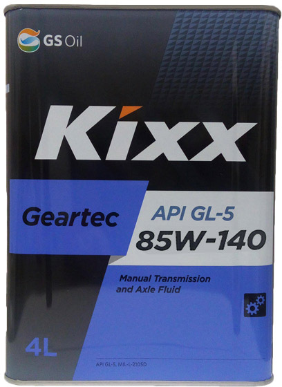 

Трансмиссионное масло Kixx Geartec GL-5 85W-140 GS113071