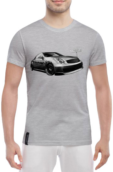 

Футболка мужская Globuspioner классическая Infiniti G35 серый спереди 2366317285