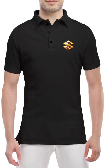 

Футболка мужская Globuspioner поло Suzuki Big Logo Gold черный спереди 238365322