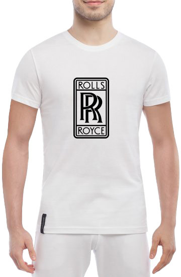

Футболка мужская Globuspioner классическая Rolls-Royce Big Logo белый спереди 6777017157