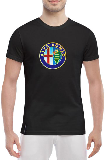 

Футболка мужская Globuspioner классическая Alfa Romeo Logo Art черный спереди 228431724