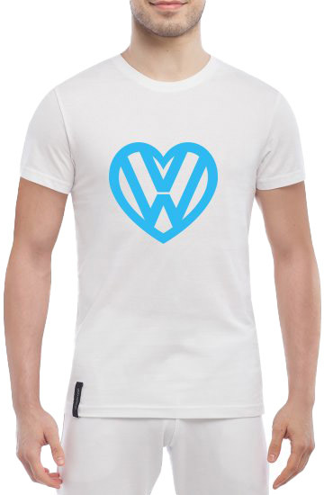 

Футболка мужская Globuspioner классическая Volkswagen Love белый спереди 342591717