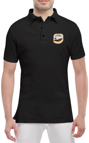 

Футболка мужская Globuspioner поло UAZ Art черный спереди 348735325