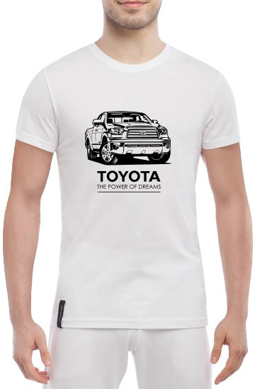 

Футболка мужская Globuspioner классическая Toyota The Power of Dreams белый спереди 504291717
