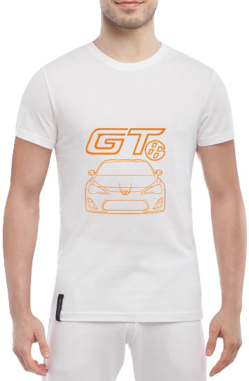 

Футболка мужская Globuspioner классическая Toyota GT86 белый спереди 5043417157
