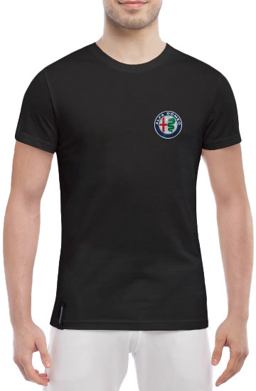 

Футболка мужская Globuspioner классическая Alfa Romeo Mini Logo черный спереди 665341727