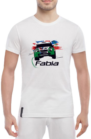 

Футболка мужская Globuspioner классическая Skoda Fabia Rally белый спереди 239181712