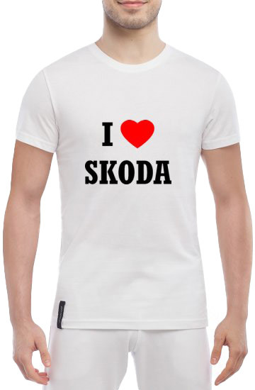 

Футболка мужская Globuspioner классическая I Love Skoda белый спереди 142921714