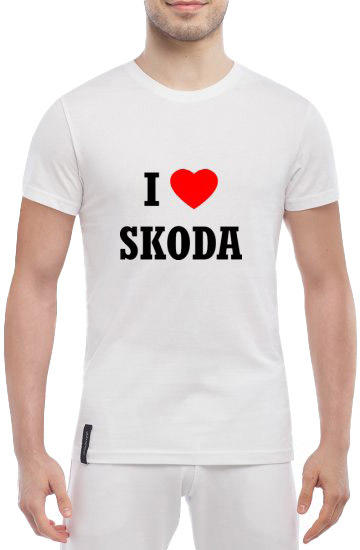 

Футболка мужская Globuspioner классическая I Love Skoda белый спереди 142921717