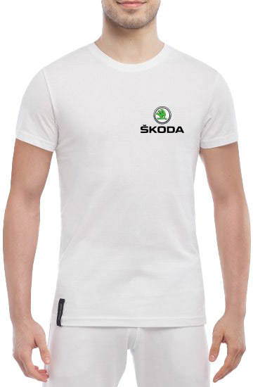

Футболка мужская Globuspioner классическая Skoda Mini Logo белый спереди 666471711