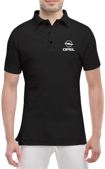 

Футболка мужская Globuspioner поло Opel Big Logo черный спереди 143855326