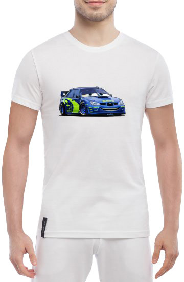 

Футболка мужская Globuspioner классическая Subaru Cartoon Car белый спереди 238401715