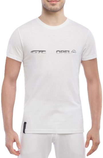 

Футболка мужская Globuspioner классическая Opel Logo GTC белый спереди 6669817157