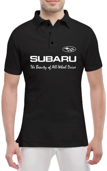 

Футболка мужская Globuspioner поло Subaru Slogan черный спереди 731205321