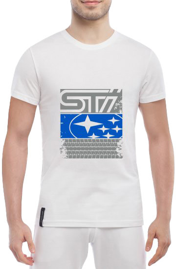 

Футболка мужская Globuspioner классическая Subaru STI Wheels белый спереди 502301717