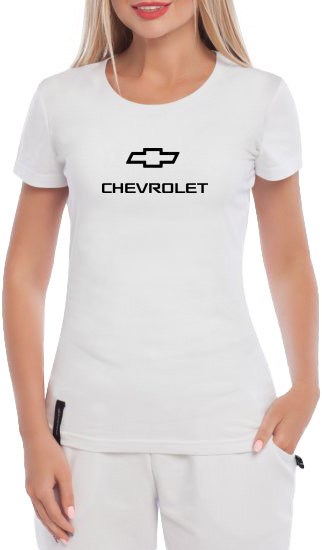 

Футболка женская Globuspioner классическая Chevrolet Big Logo белая принт спереди 148322712