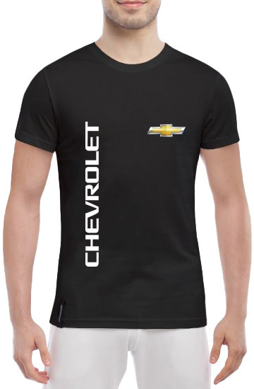 

Футболка мужская Globuspioner классическая Chevrolet Logo Vertical черный спереди 665761727