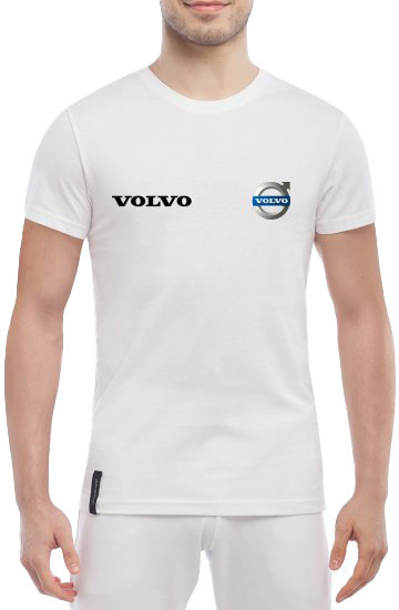 

Футболка мужская Globuspioner классическая Volvo Logo Wide белый спереди 677111712