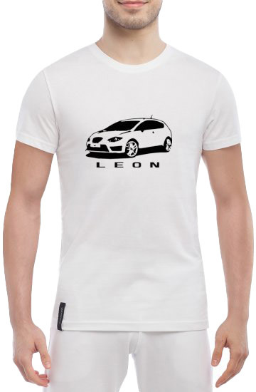 

Футболка мужская Globuspioner классическая Seat Leon белый спереди 140841715