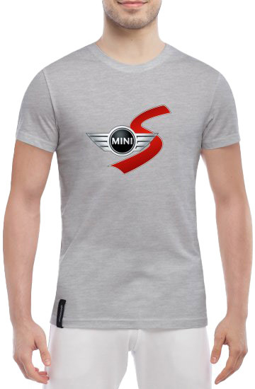 

Футболка мужская Globuspioner классическая Mini Cooper S Big Logo Red серый спереди 6687917285
