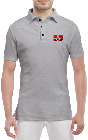 

Футболка мужская Globuspioner поло Mini Cooper Big Logo Red серый спереди 6688253287