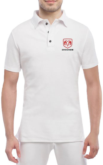 

Футболка мужская Globuspioner поло Dodge Big Logo v2 белый спереди 148455315
