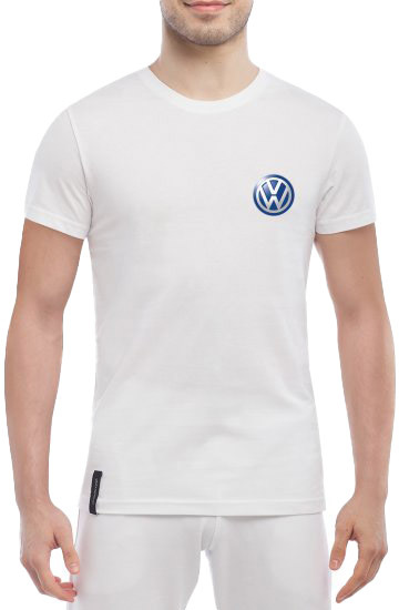 

Футболка мужская Globuspioner классическая Volkswagen Mini Sign белый спереди 666811714