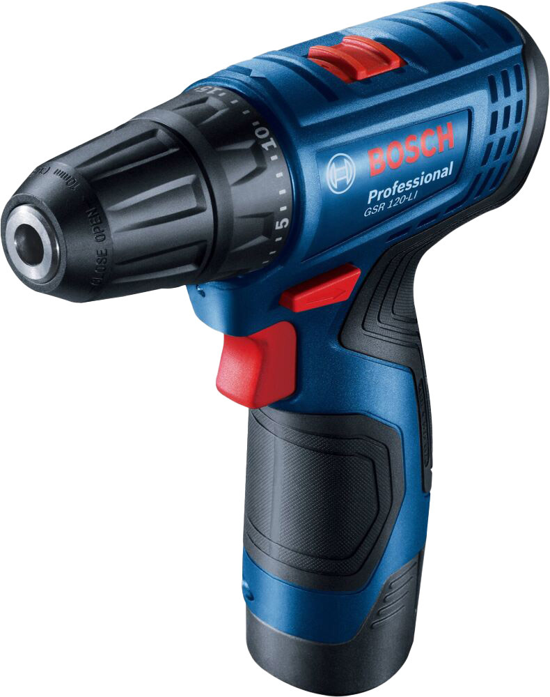 

Шуруповерт Bosch аккумуляторный GSR 120-Li Professional (2 аккумулятора + ЗУ + чехол) 06019F7005