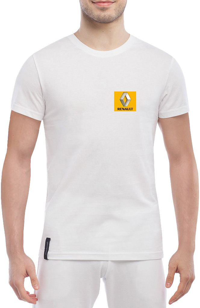 

Футболка мужская Globuspioner классическая Renault Mini Logo Yellow белый спереди 6685017157