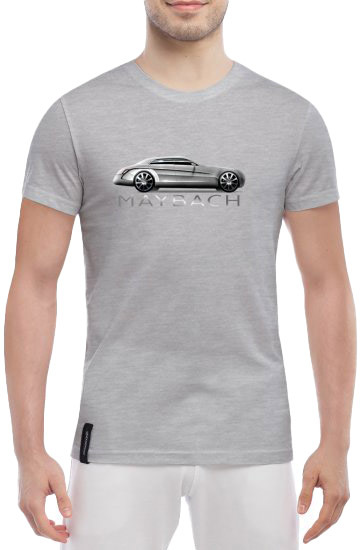 

Футболка мужская Globuspioner классическая Maybach Silver серый спереди 2380217286