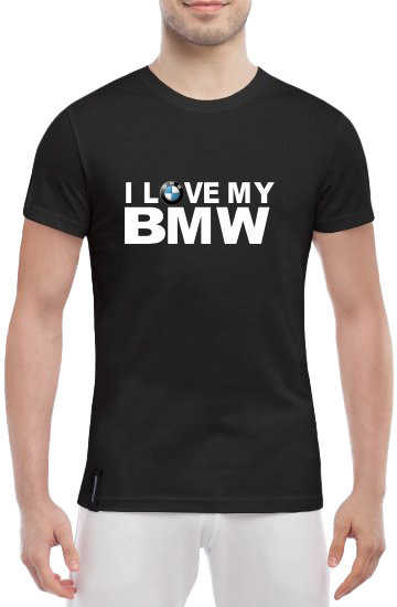 

Футболка мужская Globuspioner классическая I love My BMW v2 черный спереди 360501721