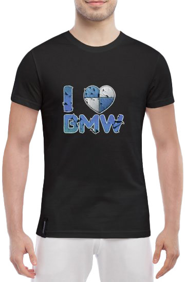 

Футболка мужская Globuspioner классическая I love BMW v2 черный спереди 360521724